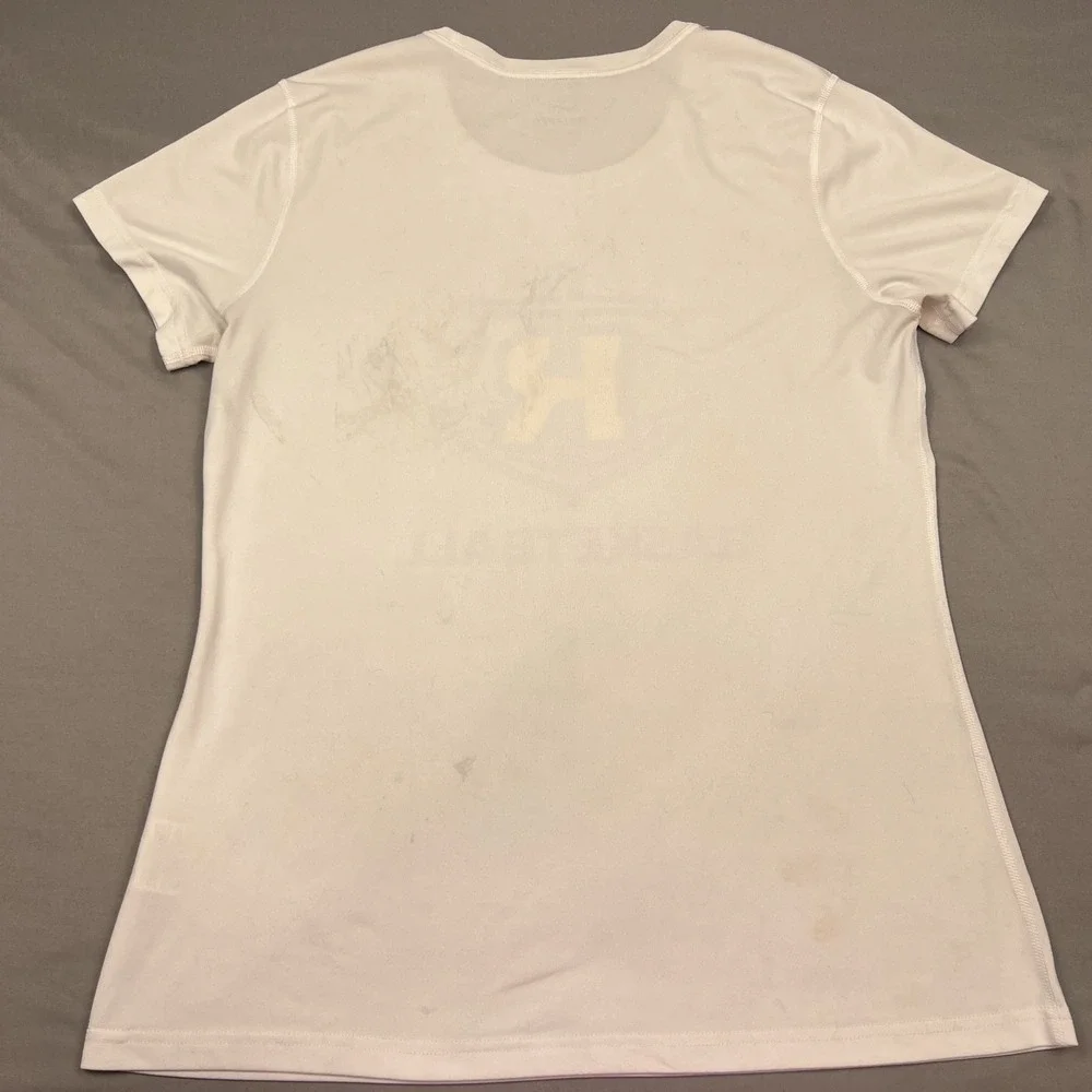Nike Rollins College Tars Basketball T Shirt Ladies Large Dri-Fit White Tee